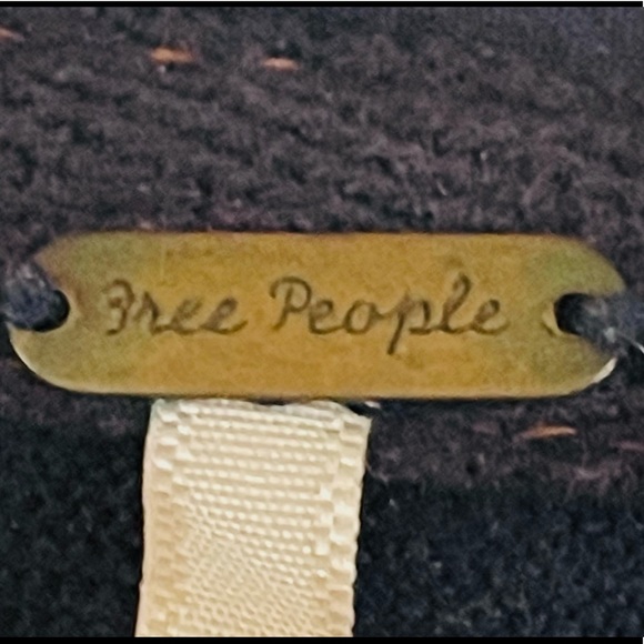 Free People Boho Gauze Navy Long Sleeve Blouse - Picture 5 of 6